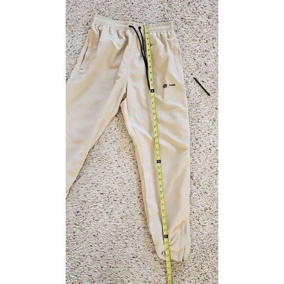 Sol et Al RAWS Track Pants Sand Nylon Lined Black Zipper UK Street Athleisure - Picture 8 of 16